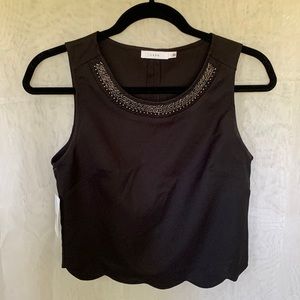 NWT Lush Scalloped Crop Top